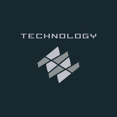 Technology logo design concept.