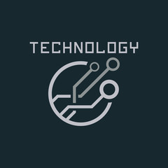 Technology logo design concept.