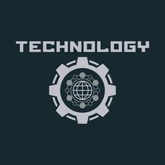 Technology logo design concept.