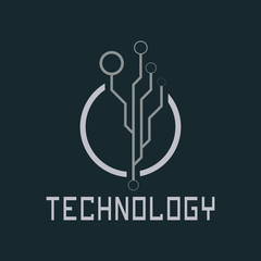 Technology logo design concept.