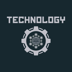 Technology logo design concept.