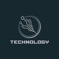 Technology logo design concept.