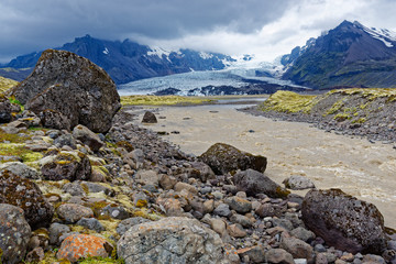 Gletscherfluss vom Fjällsell-Gletscher, Island