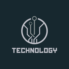 Technology logo design concept.