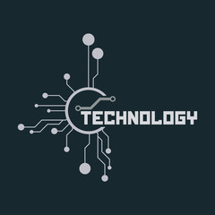 Technology logo design concept.