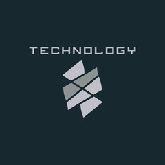 Technology logo design concept.