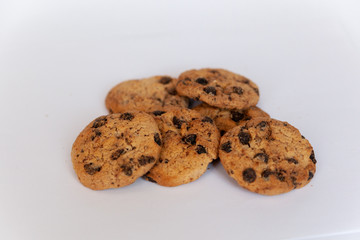 homemade delicious shortbread with chocolate chips