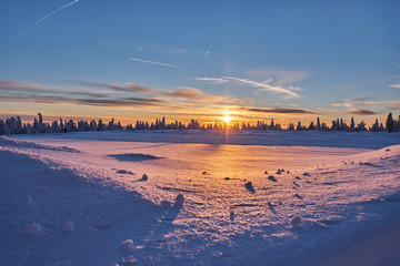 Winterlandschaft im Erzgebirge, Sachsen