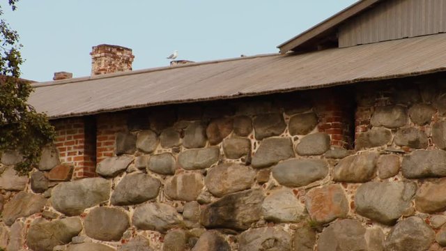 Solovetsky Monastery Stone Wall Close Up