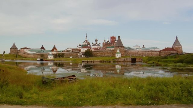 Solovetsky Monastery Very Wide Shot Exterior