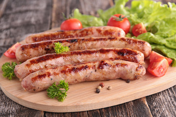 grilled sausage and pepper