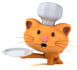 Fun cat - 3D Illustration