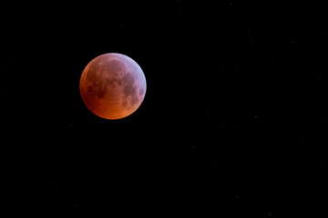 Mondfinsternis mit Blutmond am 21. Januar 2019