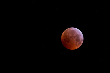 Mondfinsternis mit Blutmond am 21. Januar 2019