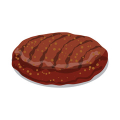 Vector design of burger and sandwich symbol. Set of burger and slice stock vector illustration.