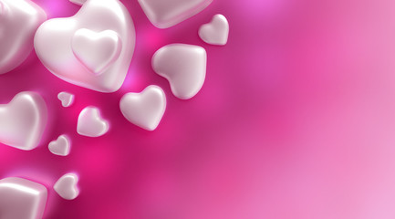 Valentine Background 3d render - Illustration