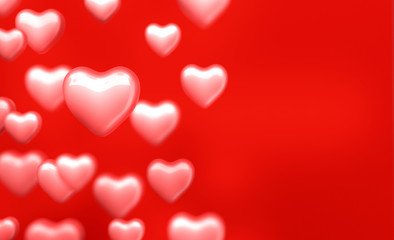 Valentine Background 3d render - Illustration