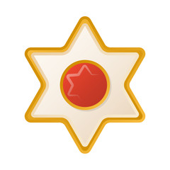 Vector design of biscuit and bake sign. Collection of biscuit and chocolate stock symbol for web.