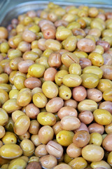 green olives on the market