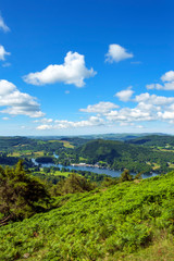 View over south end of Lake Windermere in The Lake District, Cum
