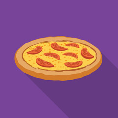 Isolated object of pizza and food sign. Set of pizza and italy stock vector illustration.