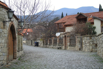 Fototapeta na wymiar Streets of the ancient capital of Georgia Mtskheta.