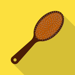 Vector illustration of brush and hair symbol. Set of brush and hairbrush vector icon for stock.
