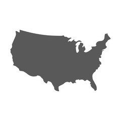 Usa Map Silhouette