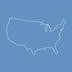 Usa Map Silhouette