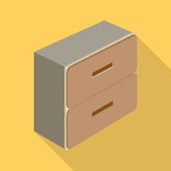 Vector design of bedroom and room sign. Set of bedroom and furniture stock symbol for web.