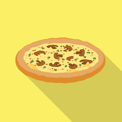 Isolated object of pizza and food logo. Collection of pizza and italy vector icon for stock.