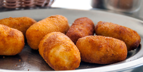 Croquettes served on a plate