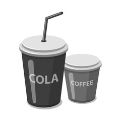 Vector illustration of pizza and food logo. Set of pizza and italy vector icon for stock.