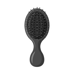 Vector illustration of brush and hair sign. Collection of brush and hairbrush vector icon for stock.