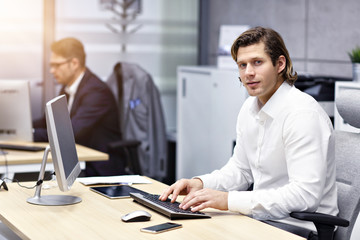 Group of business people working in the office