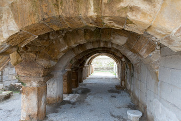Ancient Tripolis Site in the Yenicekent prefecture of Buldan District of Denizli province of Turkey.