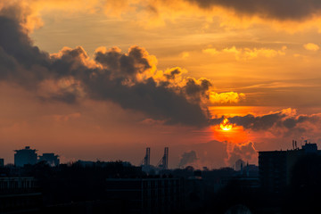 Fototapeta premium Sunset in the city