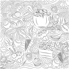 sweets floral background