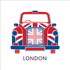 London symbol -  cab graphics – Isolated design – Vector illustration  Taxi illustration in a simplified, info - graphics, silhouette style - 244575850