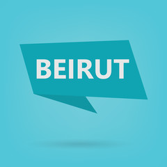  Beirut word on a sticker- vector illustration