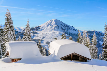 Winter Blick auf die Hohe Salve, Tirol