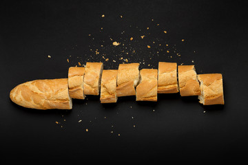 baguette on black