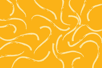 Obraz premium Abstract, background pattern made with curvy brush strokes in yellow color. Modern vector art.