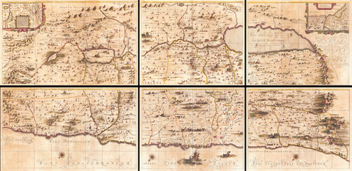 1662, Jansson and Hornius Map of the Holy Land, Israel, and Palestine