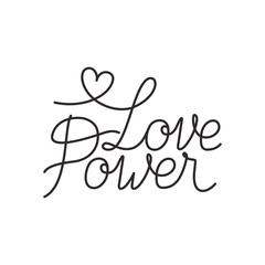love power label isolated icon