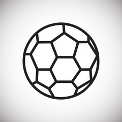 Obraz premium Soccer ball icon on white background for graphic and web design, Modern simple vector sign. Internet concept. Trendy symbol for website design web button or mobile app