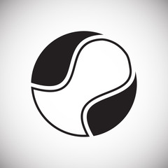 Tennis ball icon on white background for graphic and web design, Modern simple vector sign. Internet concept. Trendy symbol for website design web button or mobile app