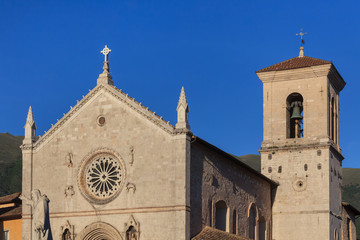Fototapeta na wymiar The Basilica of San Benedetto in Norcia, Italy