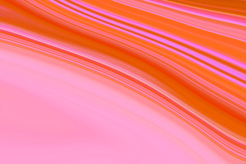 Liquid Abstract Marble Pattern With Living Coral, Pink, Yellow and Violet Color Art Form. Digital Background With Abstract Liquid Flow