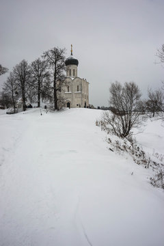 Church of Intercession on Nerl river in village of Bogolyubovo, Vladimir region, Russia